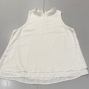 Shinestar Cream Sleeveless Blouse